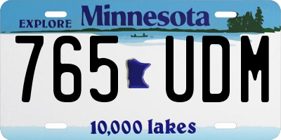 MN license plate 765UDM