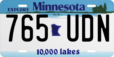 MN license plate 765UDN