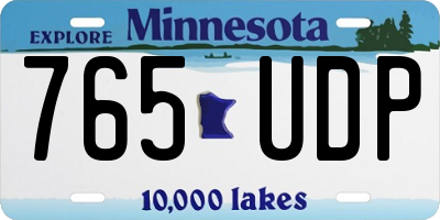 MN license plate 765UDP