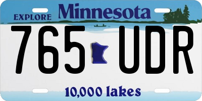 MN license plate 765UDR