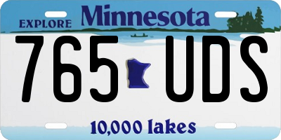 MN license plate 765UDS