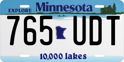 MN license plate 765UDT