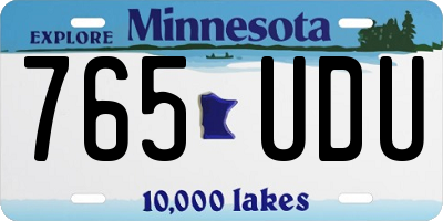 MN license plate 765UDU