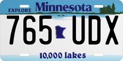 MN license plate 765UDX