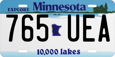 MN license plate 765UEA