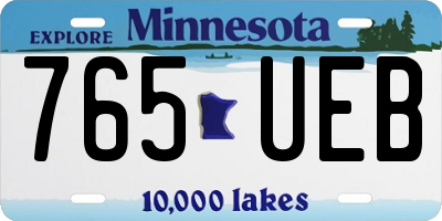 MN license plate 765UEB