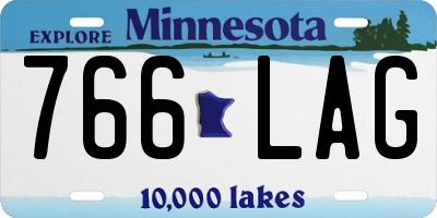 MN license plate 766LAG