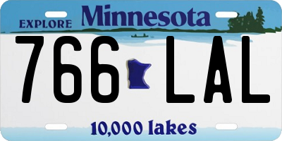 MN license plate 766LAL