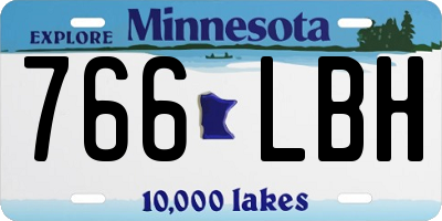 MN license plate 766LBH