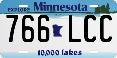 MN license plate 766LCC