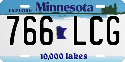 MN license plate 766LCG