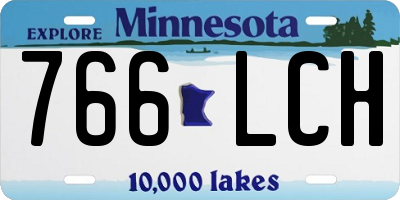 MN license plate 766LCH