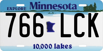 MN license plate 766LCK