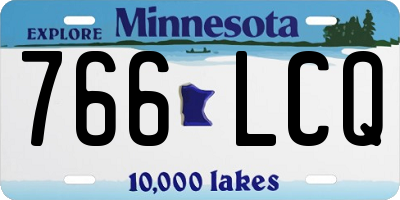 MN license plate 766LCQ