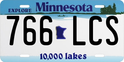 MN license plate 766LCS