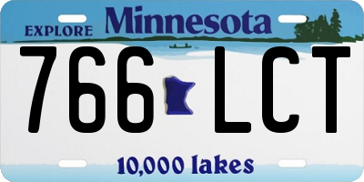 MN license plate 766LCT