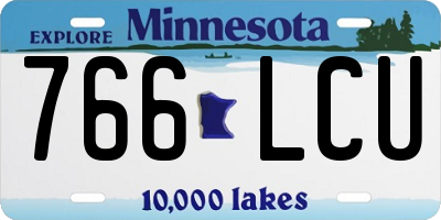 MN license plate 766LCU