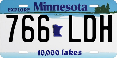 MN license plate 766LDH