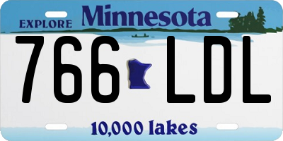 MN license plate 766LDL