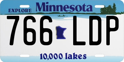 MN license plate 766LDP