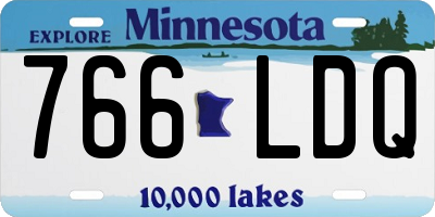 MN license plate 766LDQ