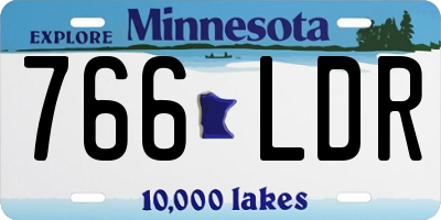 MN license plate 766LDR