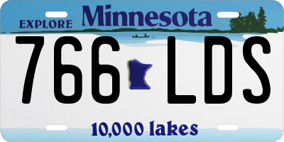 MN license plate 766LDS