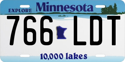 MN license plate 766LDT