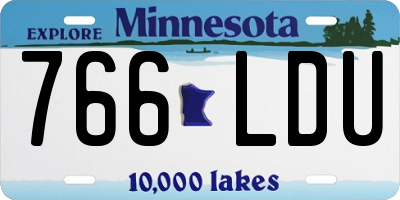 MN license plate 766LDU