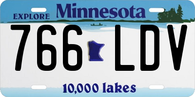MN license plate 766LDV