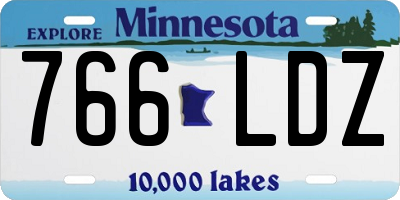 MN license plate 766LDZ
