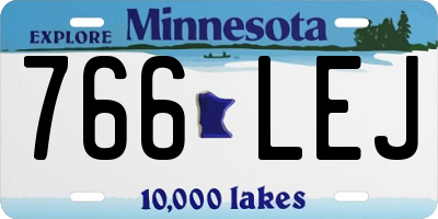 MN license plate 766LEJ