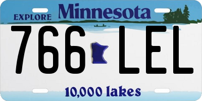 MN license plate 766LEL