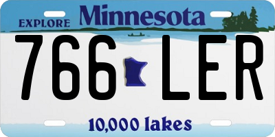 MN license plate 766LER