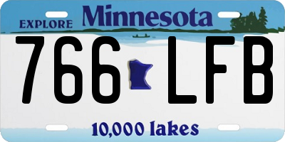 MN license plate 766LFB