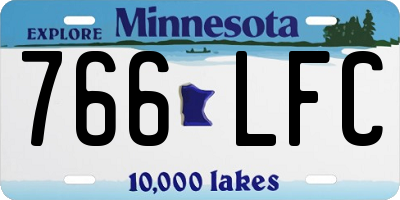 MN license plate 766LFC