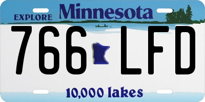 MN license plate 766LFD
