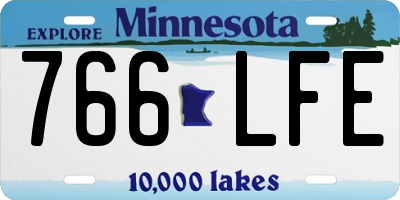 MN license plate 766LFE