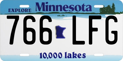 MN license plate 766LFG