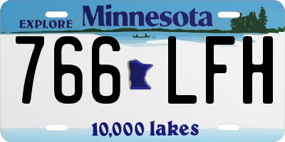 MN license plate 766LFH