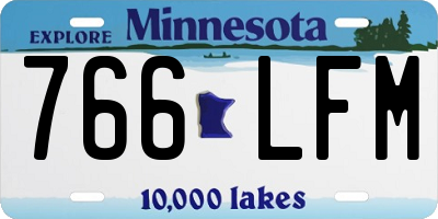 MN license plate 766LFM