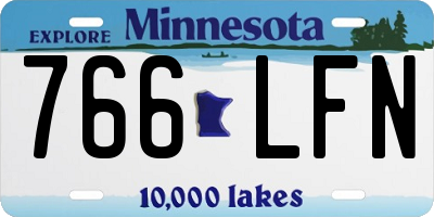 MN license plate 766LFN