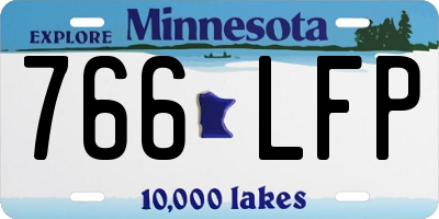 MN license plate 766LFP