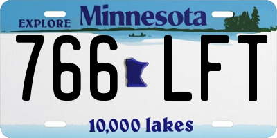 MN license plate 766LFT