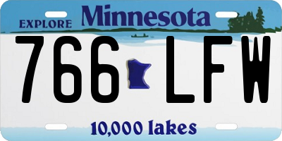 MN license plate 766LFW