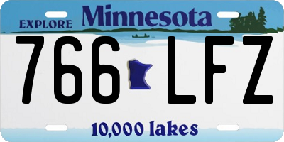 MN license plate 766LFZ