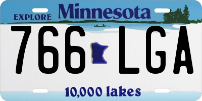 MN license plate 766LGA