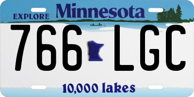 MN license plate 766LGC