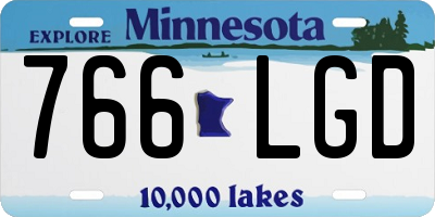MN license plate 766LGD