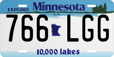 MN license plate 766LGG